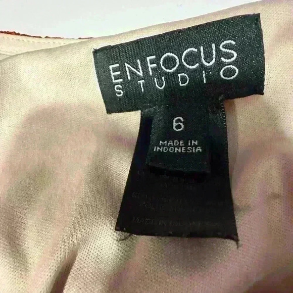 Enfocus Studio Red Sleeveless Dress with Nude Lining Size 6 - Picture 4 of 7